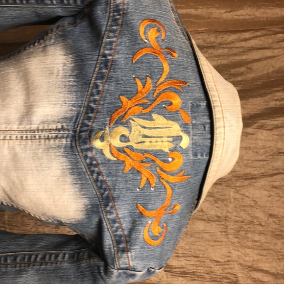 MISS CHIC DENIM EMBROIDERED SUIT